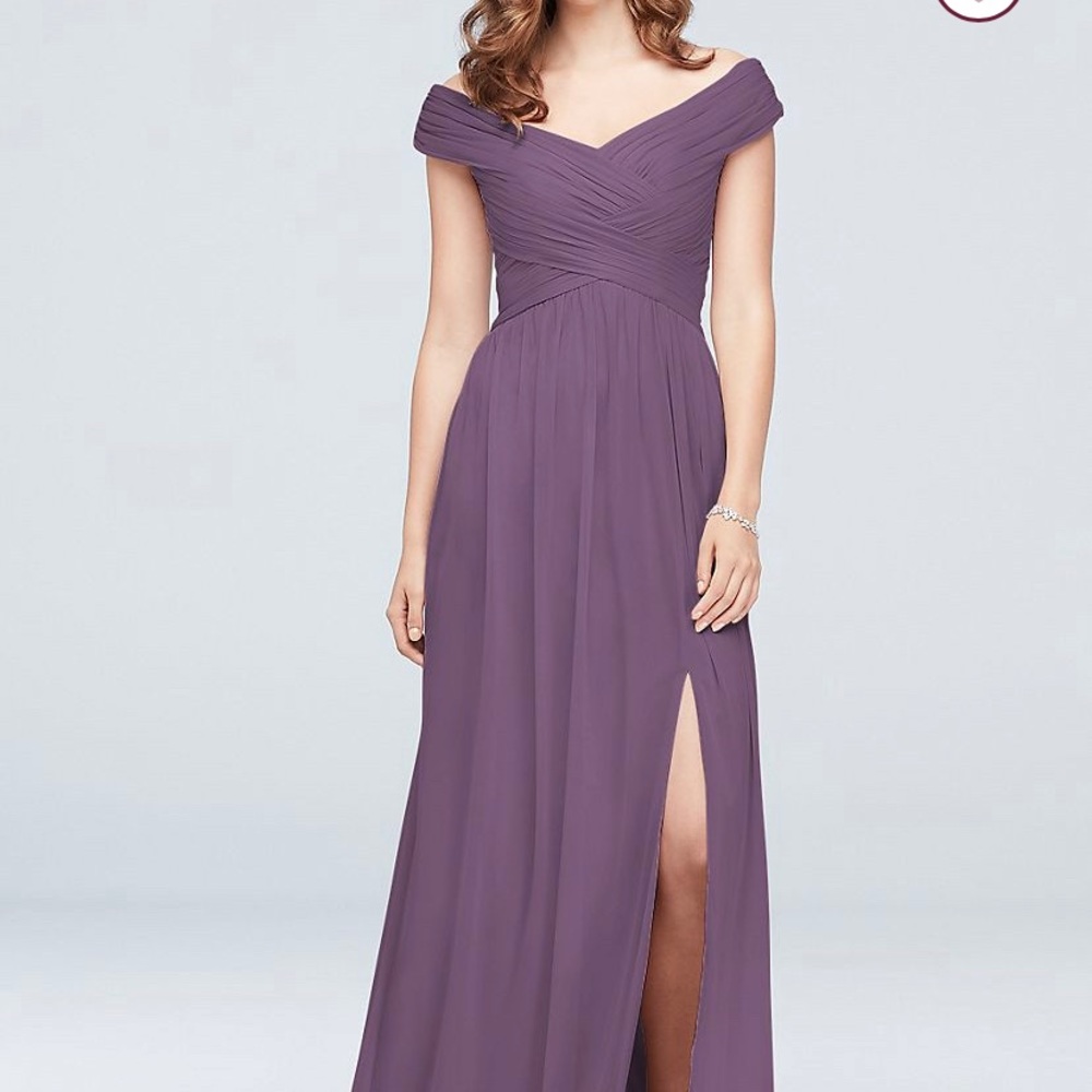 Size 12 BRAND NEW off shoulder bridesmaid dress